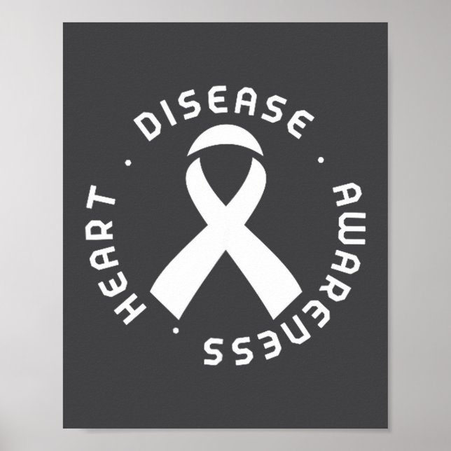 Póster Go Red In February Heart Disease Awareness Health  (Frente)