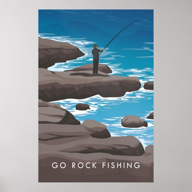 Póster Go Rock Fishing Travel Poster (Frente)