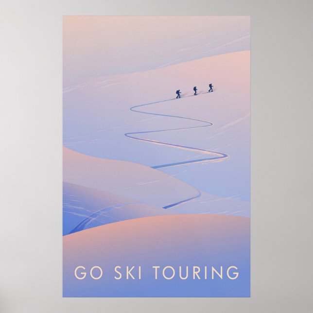 Póster Go Ski Touring Travel Poster (Frente)