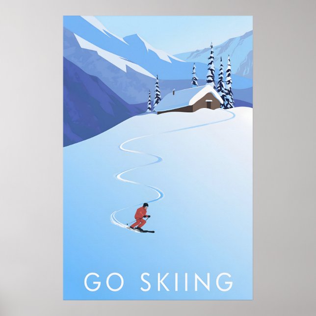 Póster Go Skiing Travel Poster (Frente)