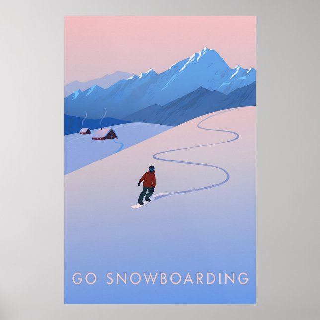 Póster Go Snowboarding Travel Poster (Frente)