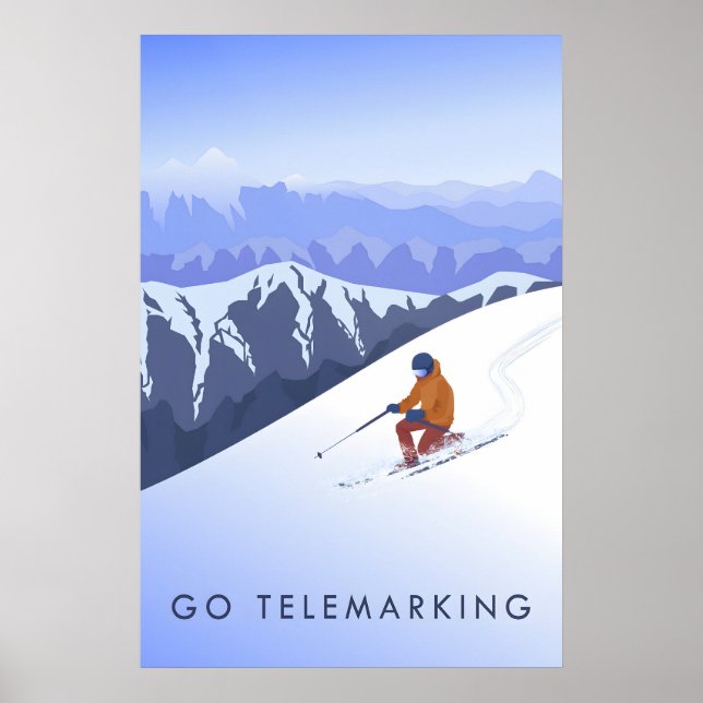 Póster Go Telemarking Travel Poster (Frente)
