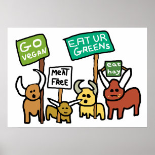 Póster Go Vegan