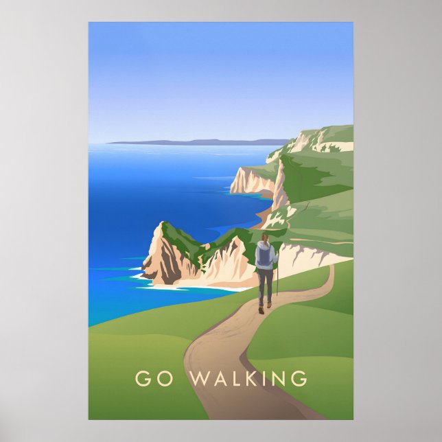 Póster Go Walking Travel Poster (Frente)
