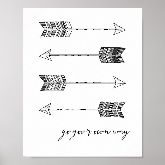 Póster Go Your Own Way Arrow Print (Frente)