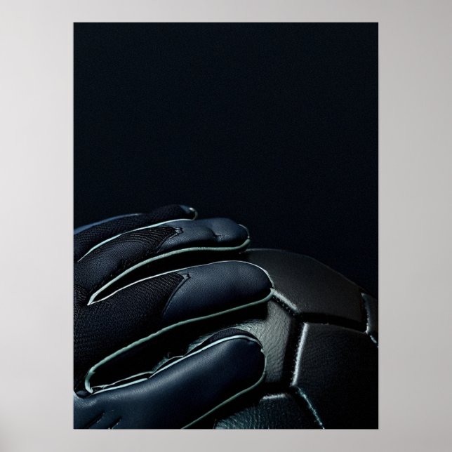 Póster Goalkeeper Gloves Dark Dramatic Close Up (Frente)