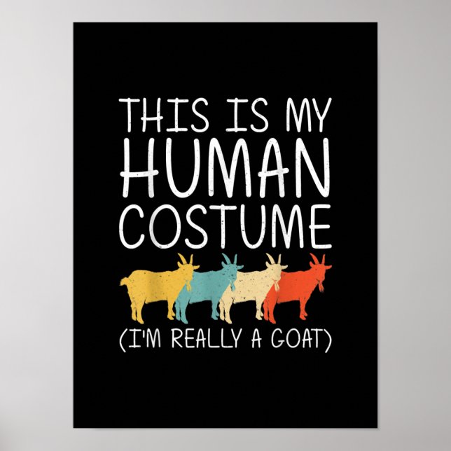 Póster Goat Halloween Human Costume (Frente)