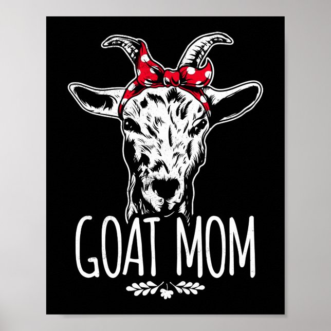 Póster Goat Mom Mama Bandana (Frente)