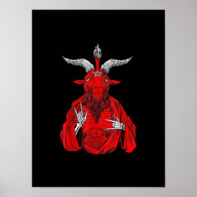 Póster Goat Satan Baphomet (Frente)