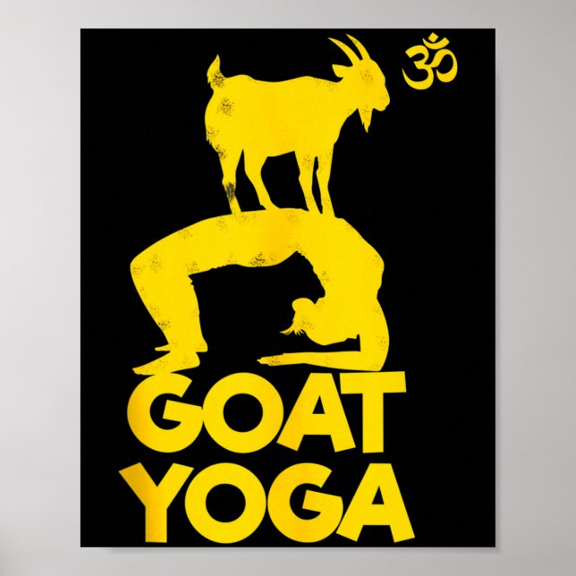 Póster Goat Yoga Namaste Om Ying Yang Balance Yoga New Ma (Frente)