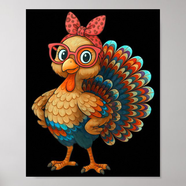 Póster Gobble Turkey Day Happy Thanksgiving For Toddlers  (Frente)