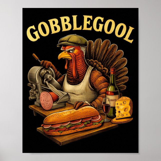 Póster Gobbol Turkey Thanksgiving  (Frente)