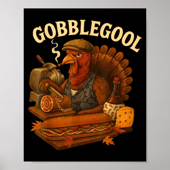 Póster Gobbol Turkey Thanksgiving  (Frente)