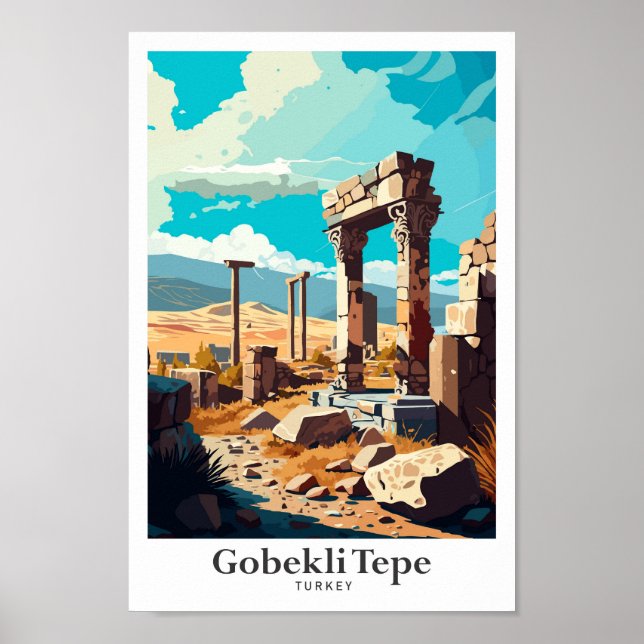 Póster Gobekli Tepe Sanliurfa Turquía Viaje (Frente)