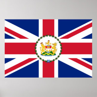 Póster Gobernador De Hong Kong, Bandera De China