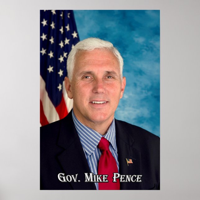 Póster Gobernador Mike Pence (Frente)