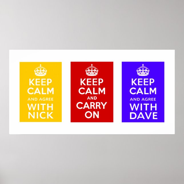 Póster Gobierno de coalición ~ Reino Unido (Frente)