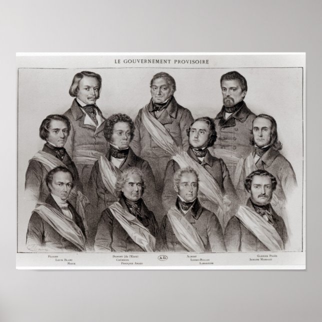 Póster Gobierno provisional de 1848 (Frente)