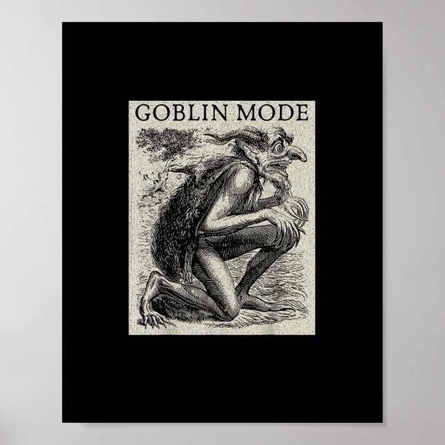 Póster Goblin Mode Goblincore Fairycore Medieval Grunge (Frente)
