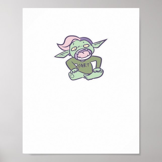 Póster Goblincore Fart Goblin Clásico (Frente)