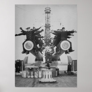 Póster "Gobs" y armas en USS Texas