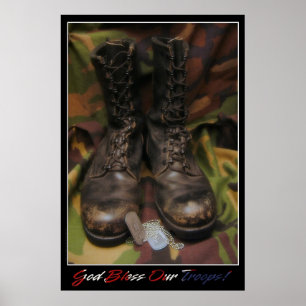 Póster God Bless Our Troops