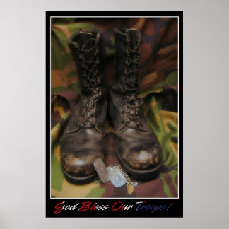 Póster God Bless Our Troops