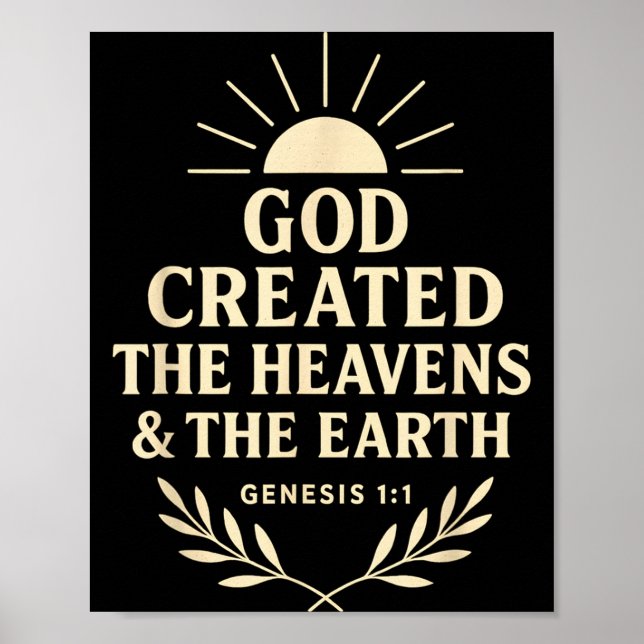 Póster God D The Heavens And The Earth Genesis 1_1  (Frente)
