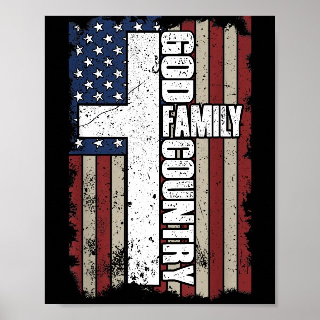 Póster God Family Country  (Frente)
