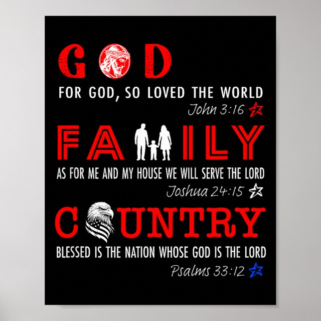 Póster God Family Country  (Frente)