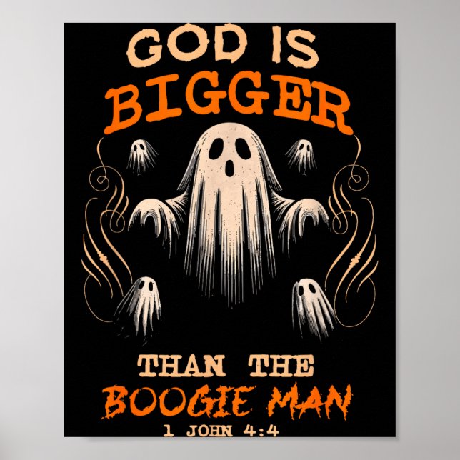 Póster God Is Bigger Soky Season Christian Funny Hallowee (Frente)