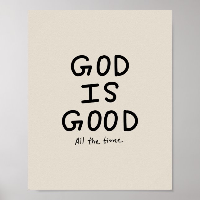 Póster God is good all the time (Frente)