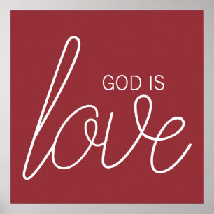 Póster God Is Love Modern Christian