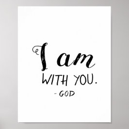 Póster God is With You I Am Christian Wall Art