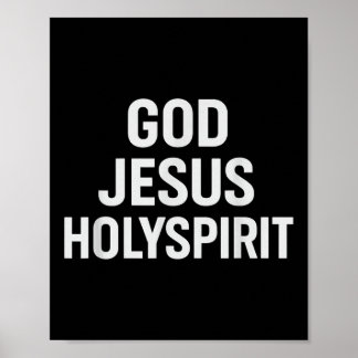Póster God Jesus Holy Spirit Christian Faith Church Belie
