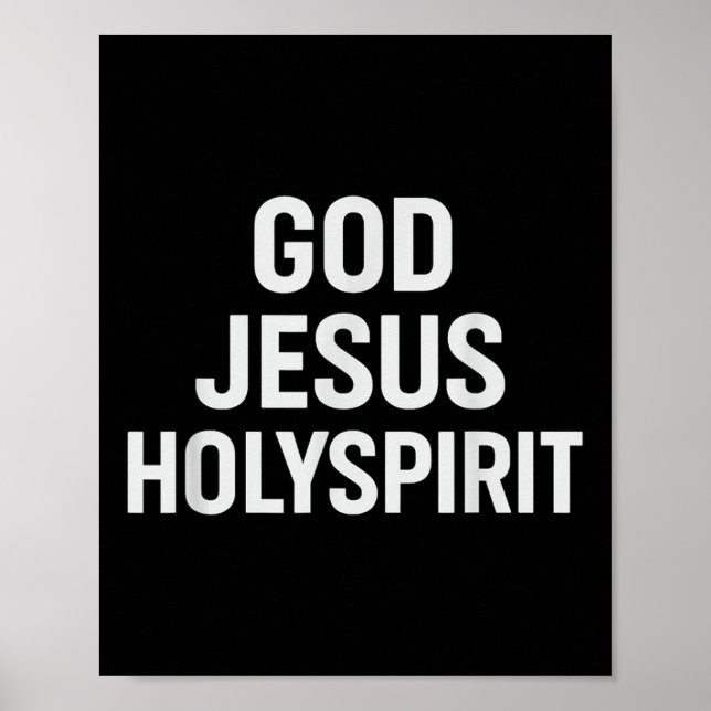 Póster God Jesus Holy Spirit Christian Faith Church Belie (Frente)