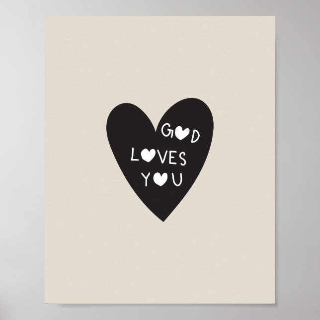 Póster God loves you (Frente)