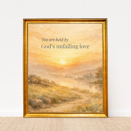 Póster God’s Unfailing Love Christian Encouragement