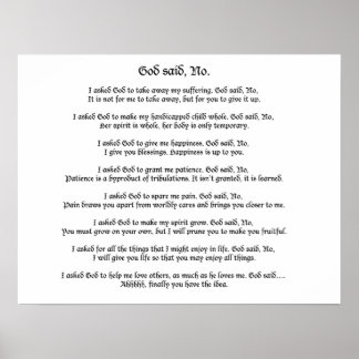 Póster God said no: Poster