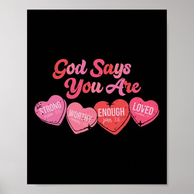 Póster God Says You Are Valentine  (Frente)