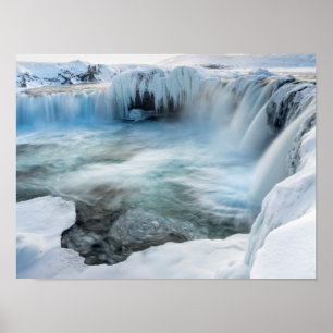 Póster Godafoss waterfall, winter, Iceland 2