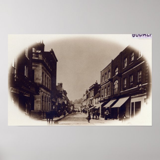 Póster Godalming High Street, Surrey, c.1900 (Frente)