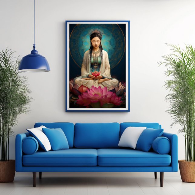 Póster Goddess Quan Yin High Frequency Portrait Painting (Subido por el creador)