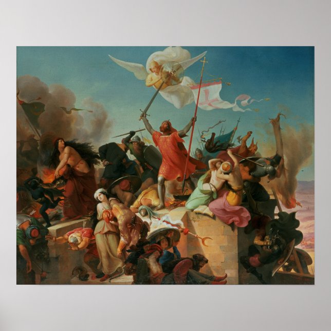 Póster Godfrey de Bouillon, cruzado francés (Frente)