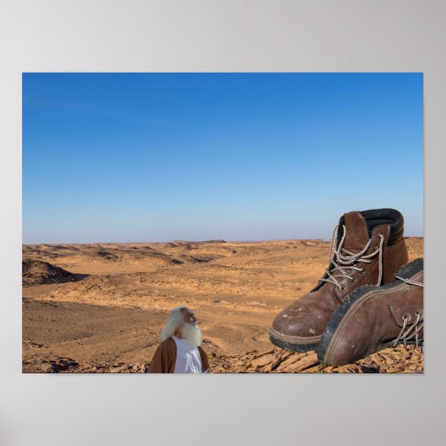 Póster Gods Boots found in desert. (Frente)