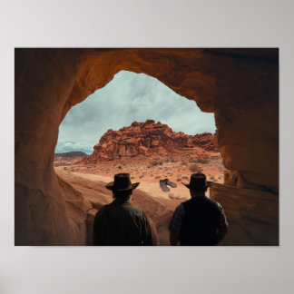 Póster Gods Boots found in desert.