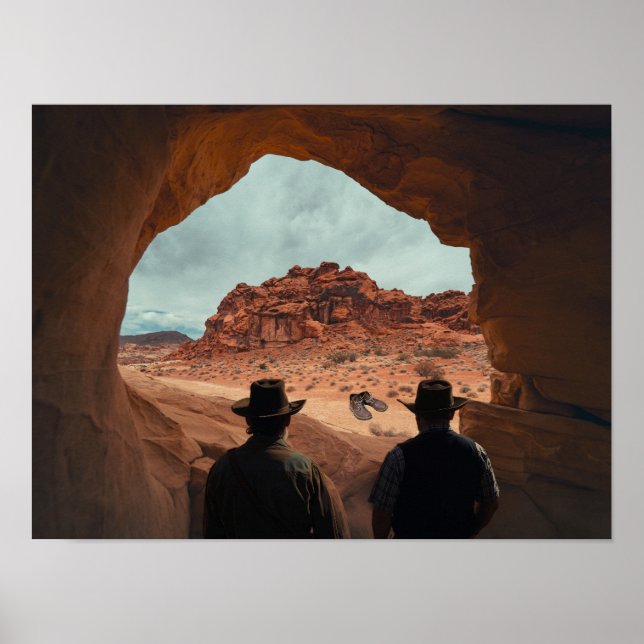 Póster Gods Boots found in desert. (Frente)