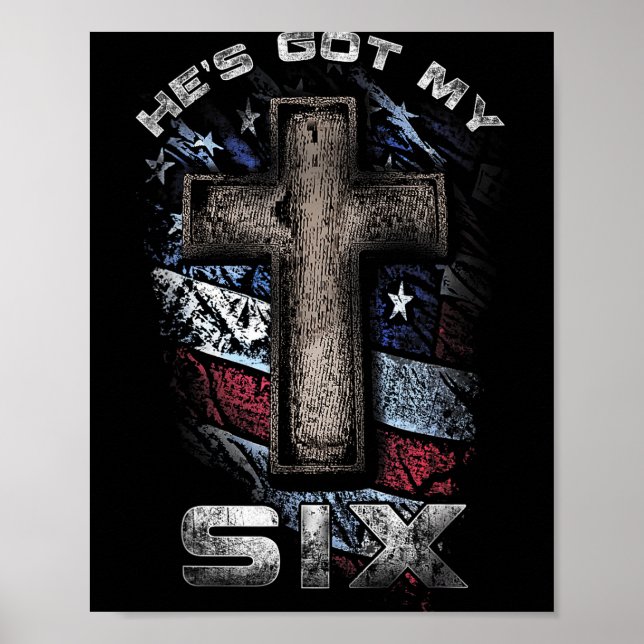 Póster God's Got My Six!  (Frente)