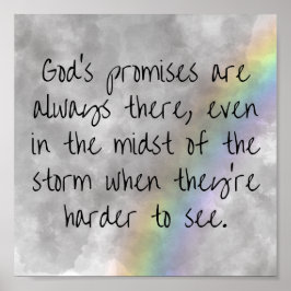 Póster God's Promises Poster - Hope in the Storm