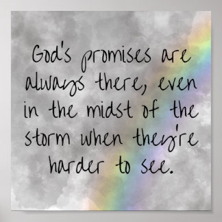 Póster God's Promises Poster - Hope in the Storm